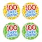Teacher Created Resources 100 Days Smarter Wear &#x27;Em Badges, 6 Packs of 32